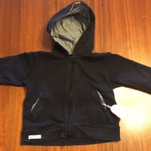 Black dog hoodie with puppy in pocket
